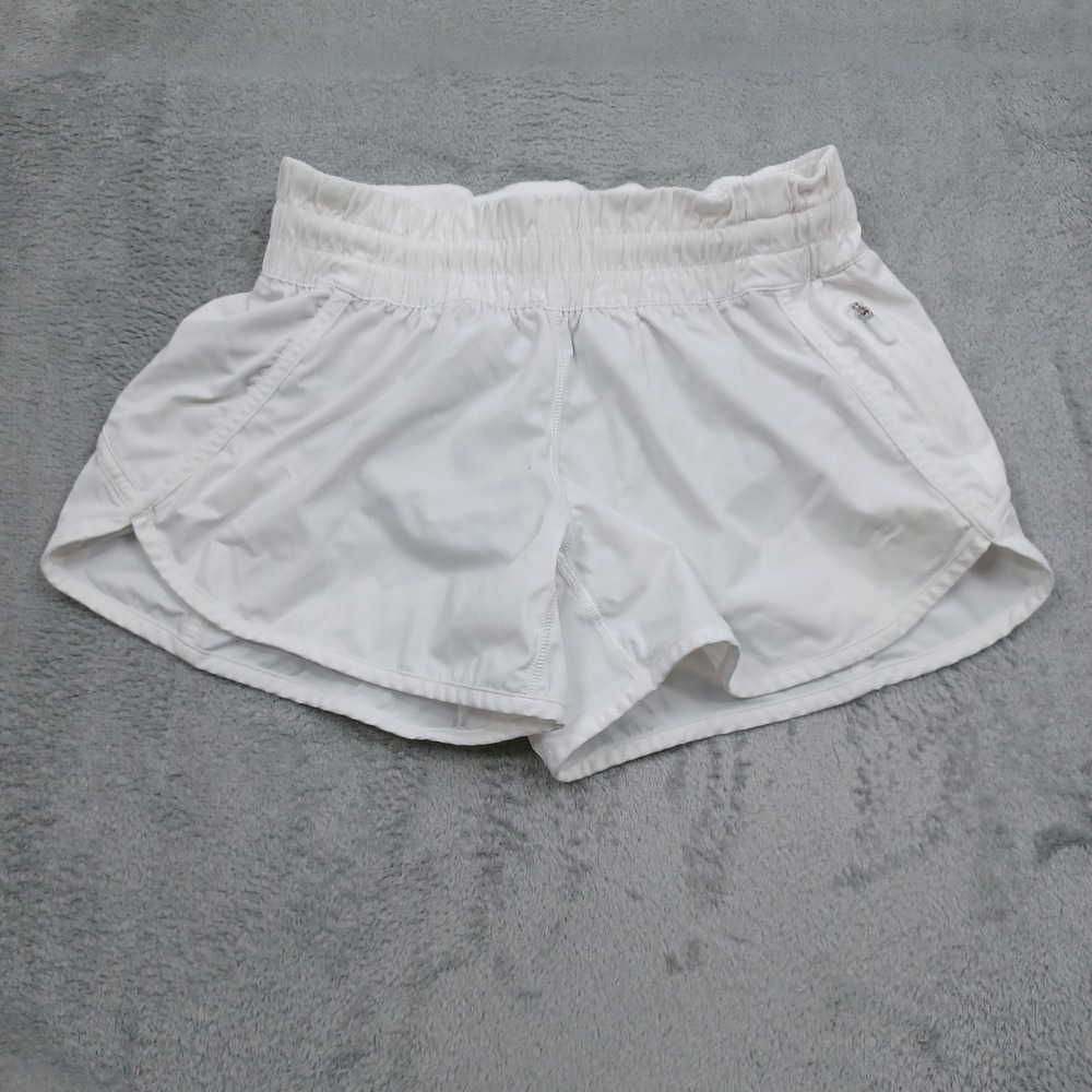 Lululemon Shorts Womens 6 White Tracker Activewear Pockets Modern
